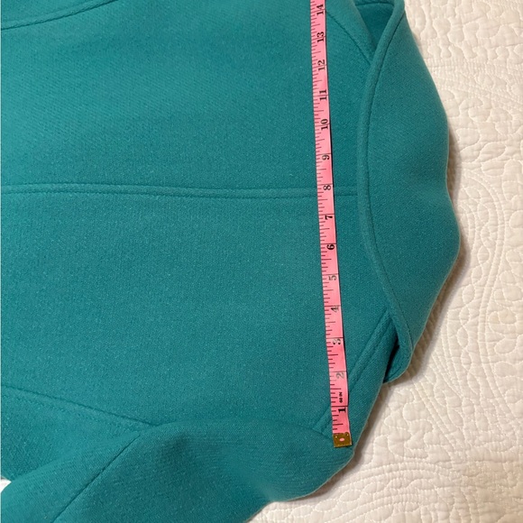 J. Crew Women's Turquoise Pea Coat with Gold Buttons - Picture 7 of 8